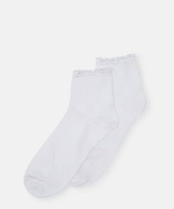 LETTUCE EDGE ANKLET WHITE