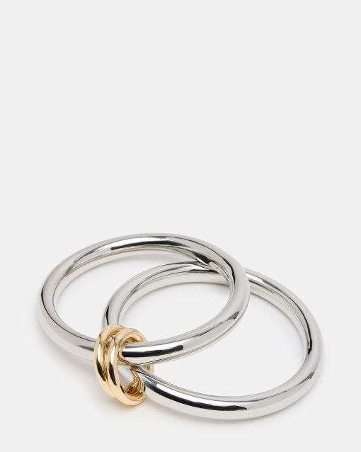 TWO-TONE BANGLE BRACELET SILVER MULTI - Image 3