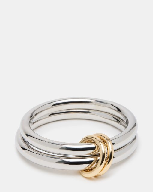 TWO-TONE BANGLE BRACELET SILVER MULTI - Image 2