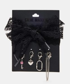 SHOE LACES AND CHARMS LACE BLACK