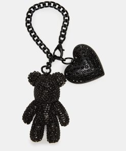 TEDDY BAG CHARM BLACK