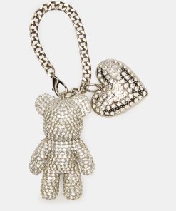 TEDDY BAG CHARM SILVER