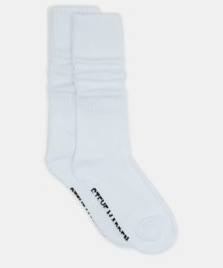 2 PACK SLOUCHY CREW SOCKS WHITE