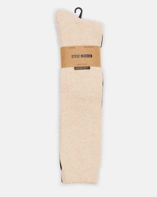 KNEE HIGH SOCKS BLACK/TAN - Image 3
