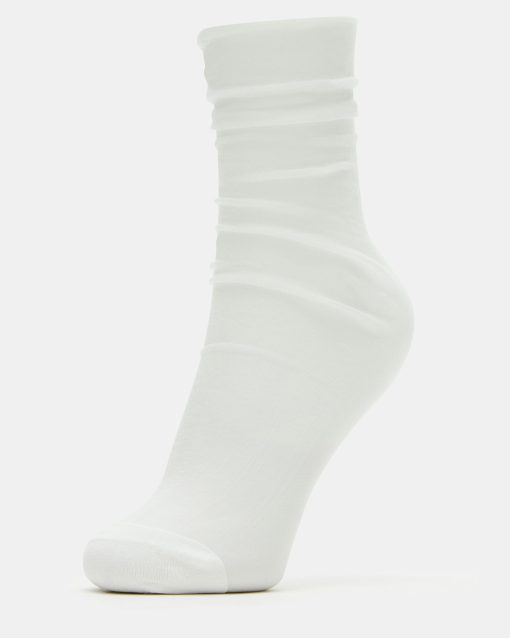 2 PACK HEART SOCKS SHEER WHITE - Image 3