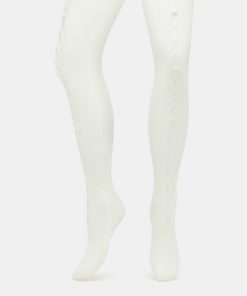 FISHNET PEARL TIGHTS OFF-WHITE
