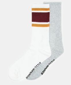VARSITY CREW SOCKS BONE MULTI