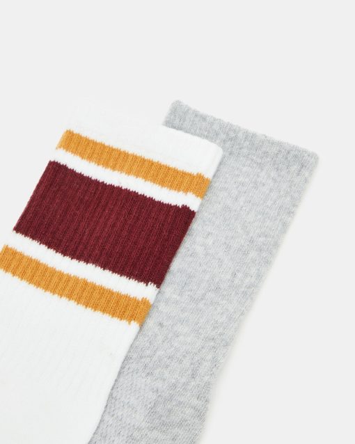 VARSITY CREW SOCKS BONE MULTI - Image 2