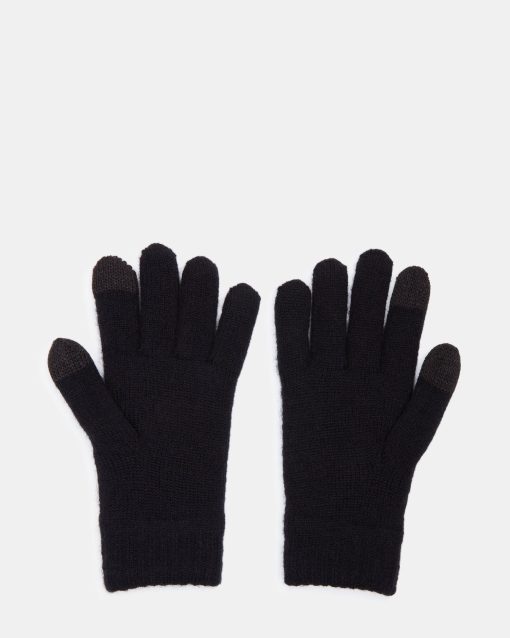 TOUCHSCREEN RIBBED GLOVES BLACK - Image 3