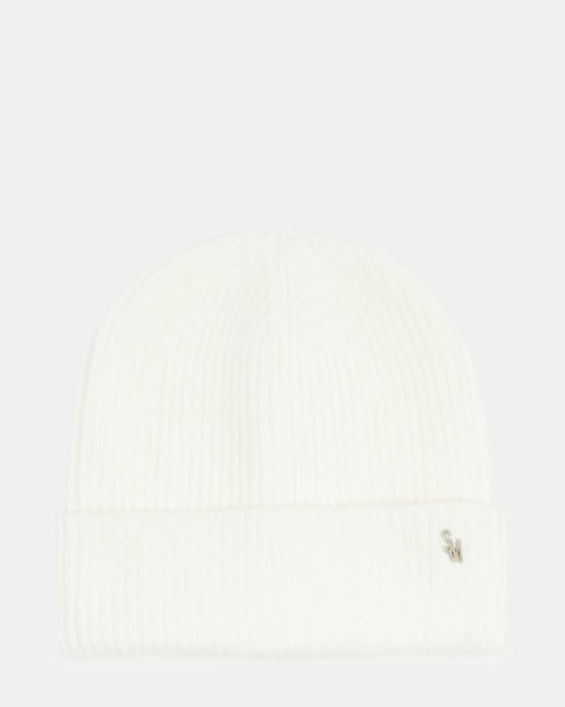 CLASSIC RIBBED KNIT BEANIE IVORY