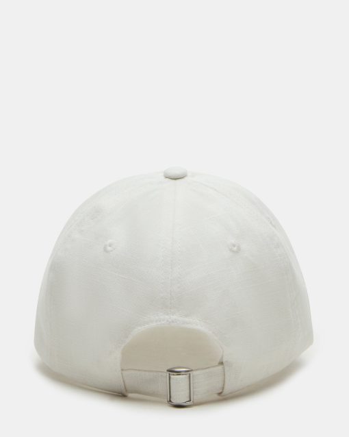 LINEN BASEBALL CAP CREAM - Image 3