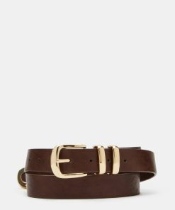 TEXTURED BELT CHOCOLATE
