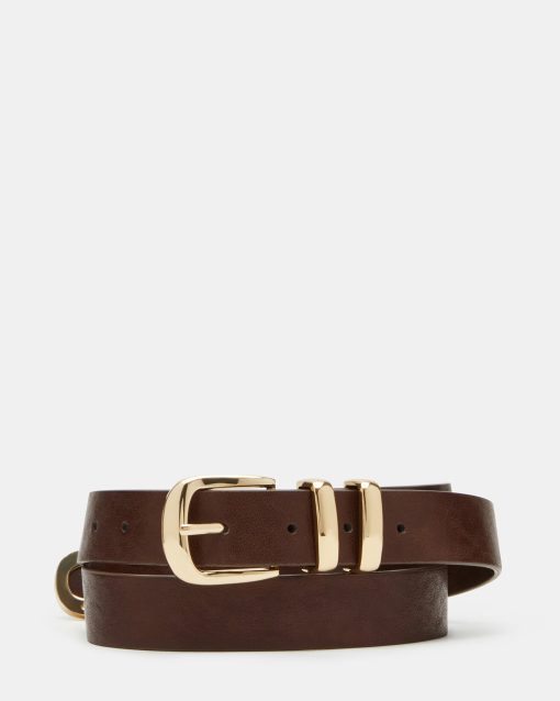 TEXTURED BELT CHOCOLATE