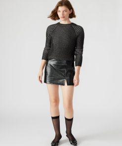 CAMERON SKIRT BLACK CROCODILE