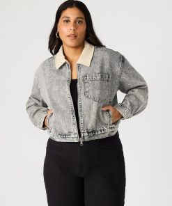 GLACIA DENIM JACKET LIGHT GREY