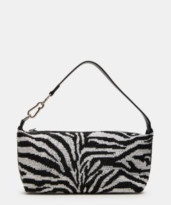 EMERSYN BEADED BAG ZEBRA