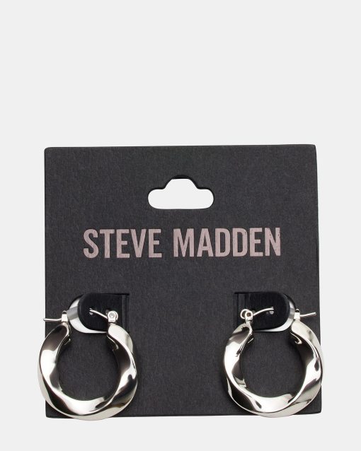 SMALL TWISTED HOOPS SILVER - Image 3