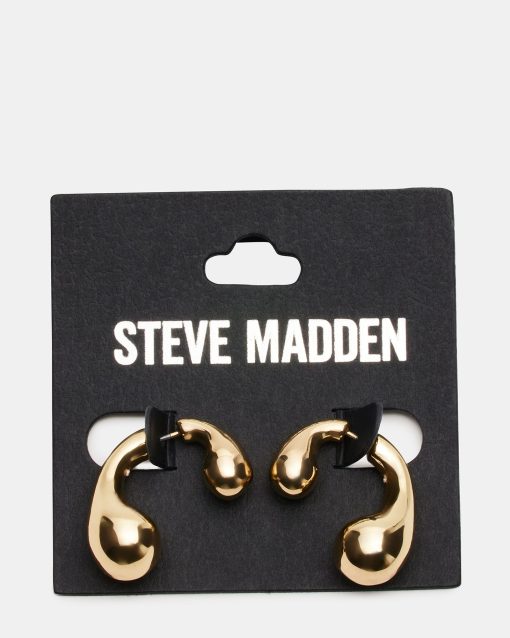 FRONT/BACK TEARDROP EARRINGS GOLD - Image 3