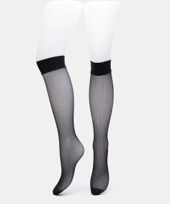 FISHNET KNEE HIGH SOCKS BLACK