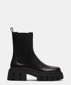 CHARGES BLACK LEATHER