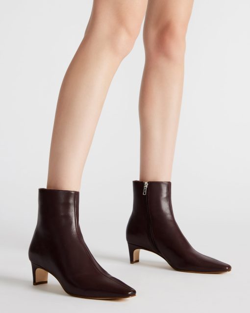 DELVIE BROWN/RED LEATHER - Image 2