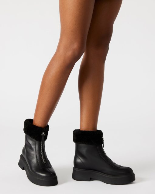 JONES FAUX FUR BLACK LEATHER - Image 2