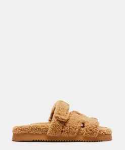 MAYVEN FAUX SHEARLING CAMEL FABRIC
