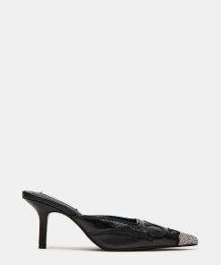 THORIN BLACK LEATHER RHINESTONES